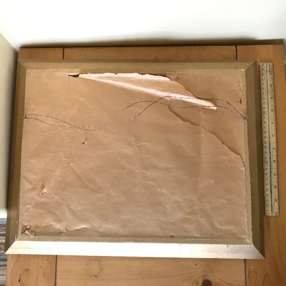 Lighthouse Nautical Ocean Scene Embossed Copper Framed Picture Repousse 15x19 - Picture 4 of 5